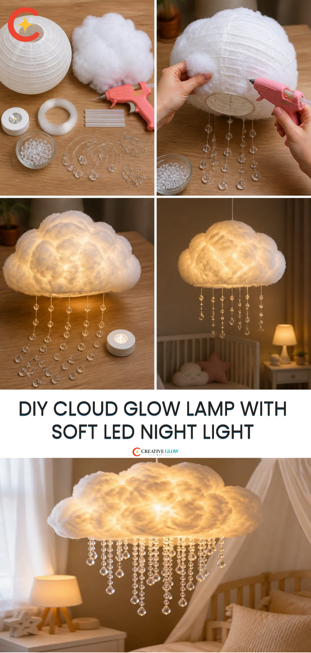 DIY Cloud Glow Lamp with Soft LED Night Light