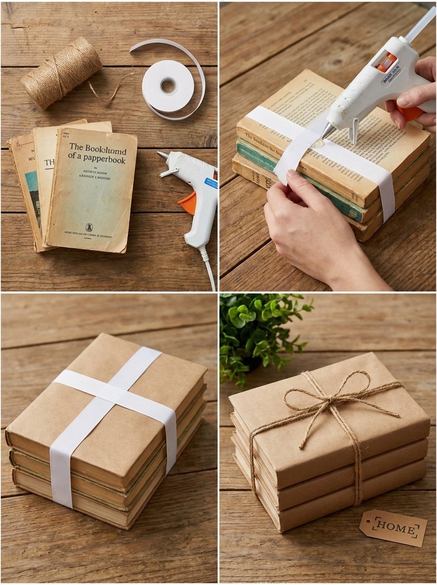 DIY Decorative Book Stack