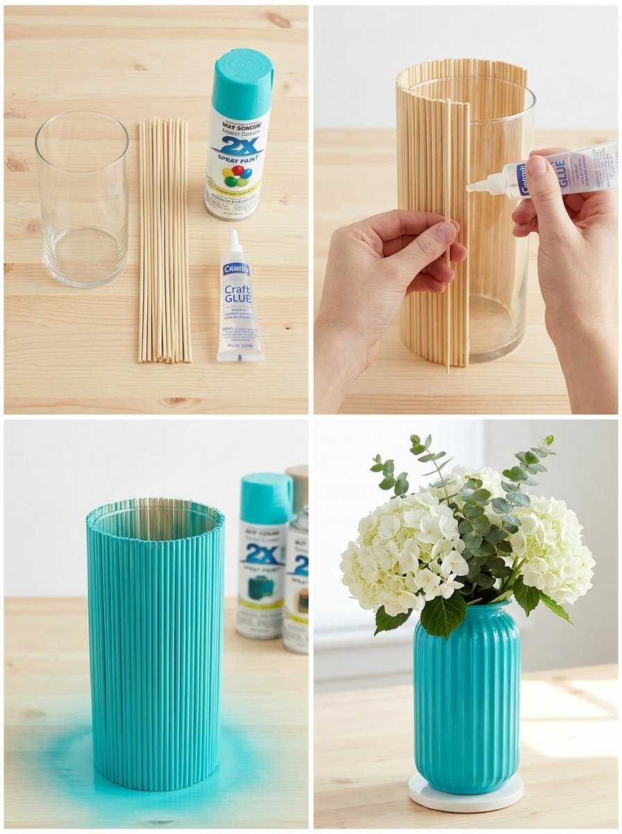 DIY Fluted Glass Vase
