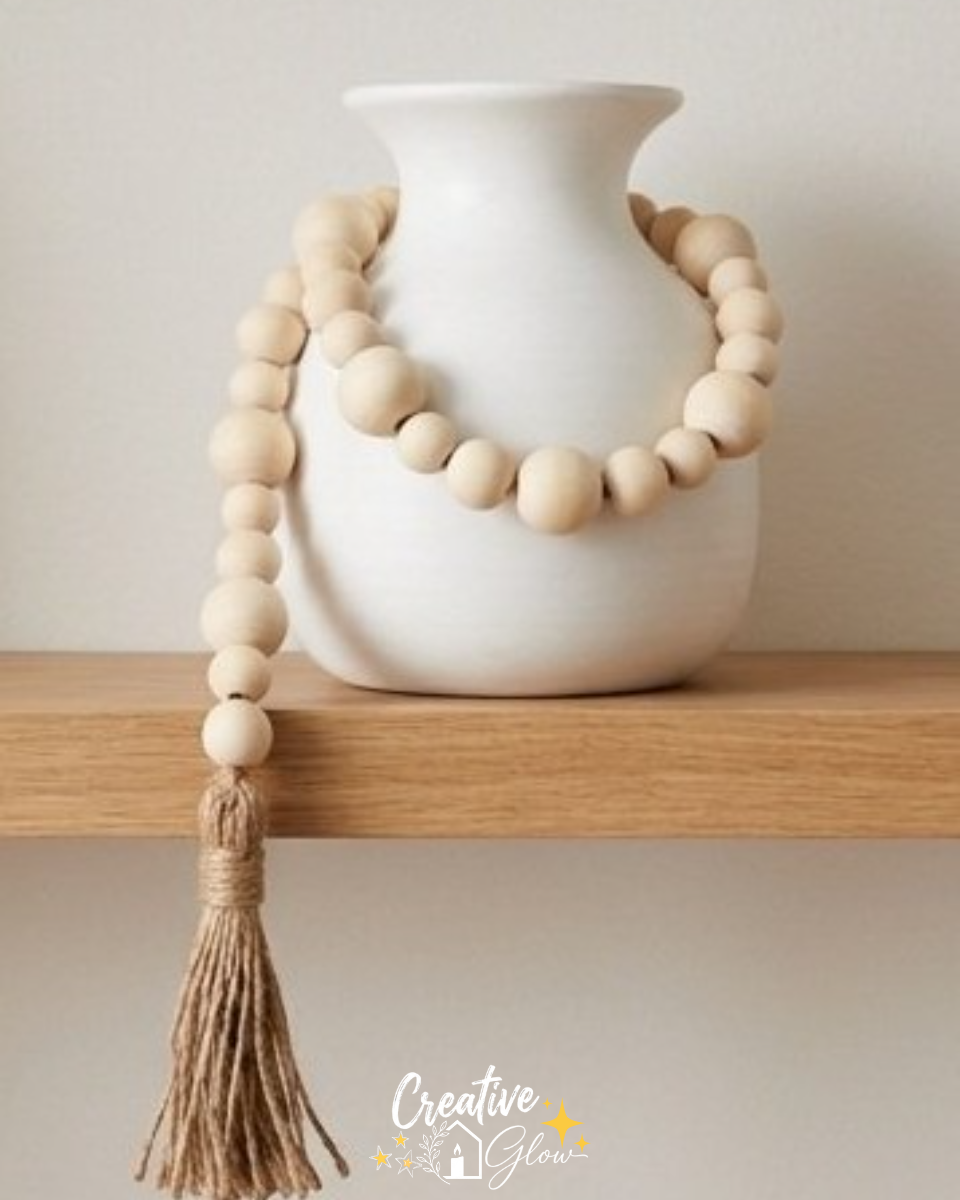 DIY Modern Wood Bead Garland
