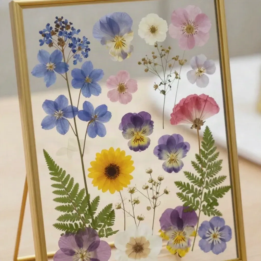 DIY Pressed Flower Glass Frame