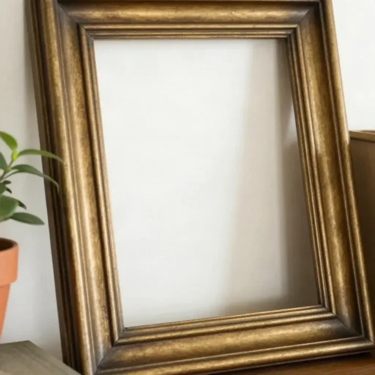 DIY antique brass makeover for a thrifted frame