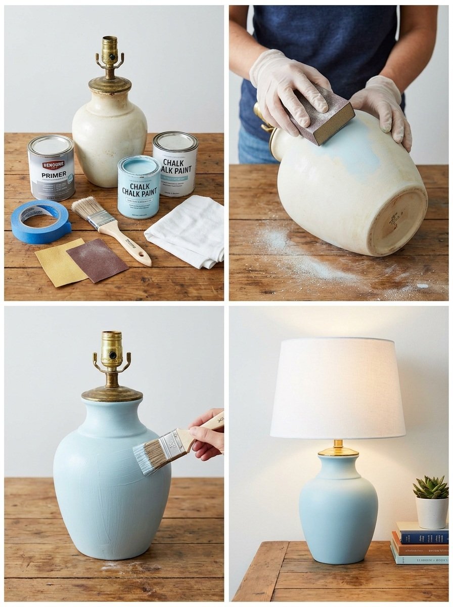DIY Thrifted Lamp Base Makeover