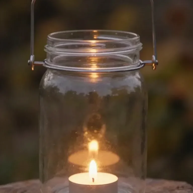DIY upcycled glass jar lanterns for home decor and sustainable living.