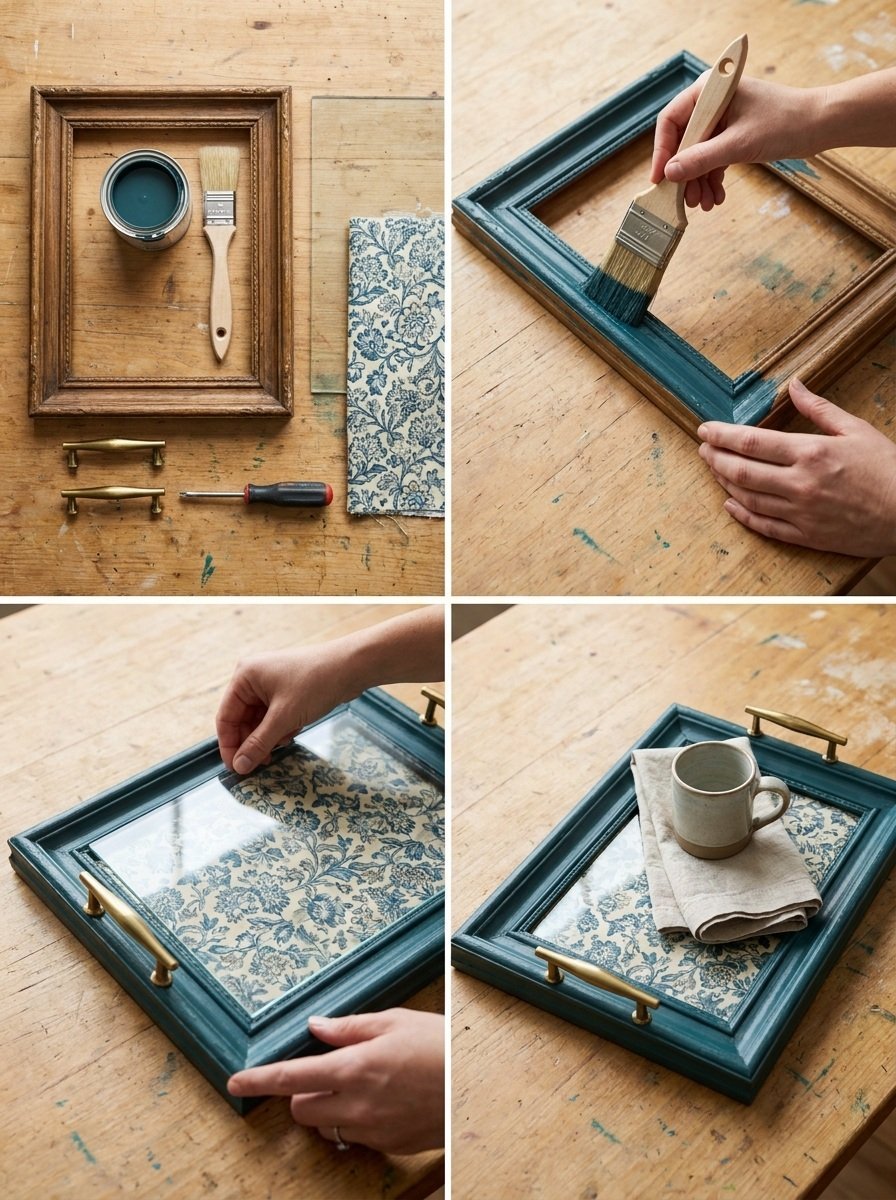 DIY Upcycled Picture Frame Tray