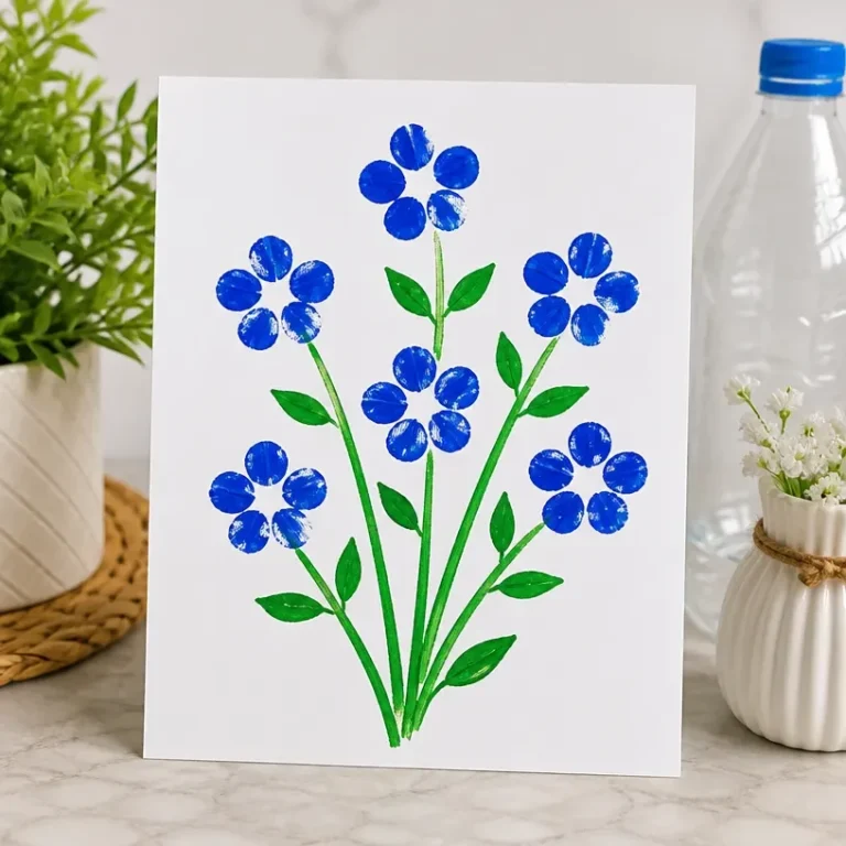Colorful upcycled plastic bottle flower art creation tutorial