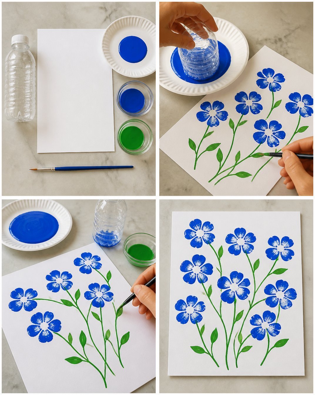 DIY Upcycled Plastic Bottle Flower Art Tutorial