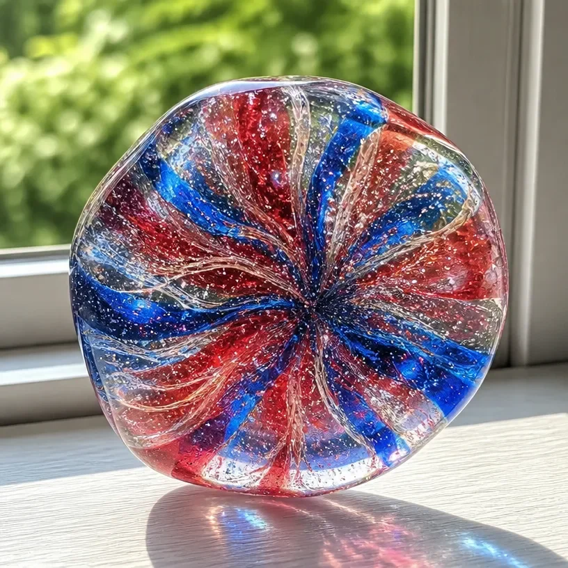 Sparkling firework burst window suncatcher for vibrant home decor