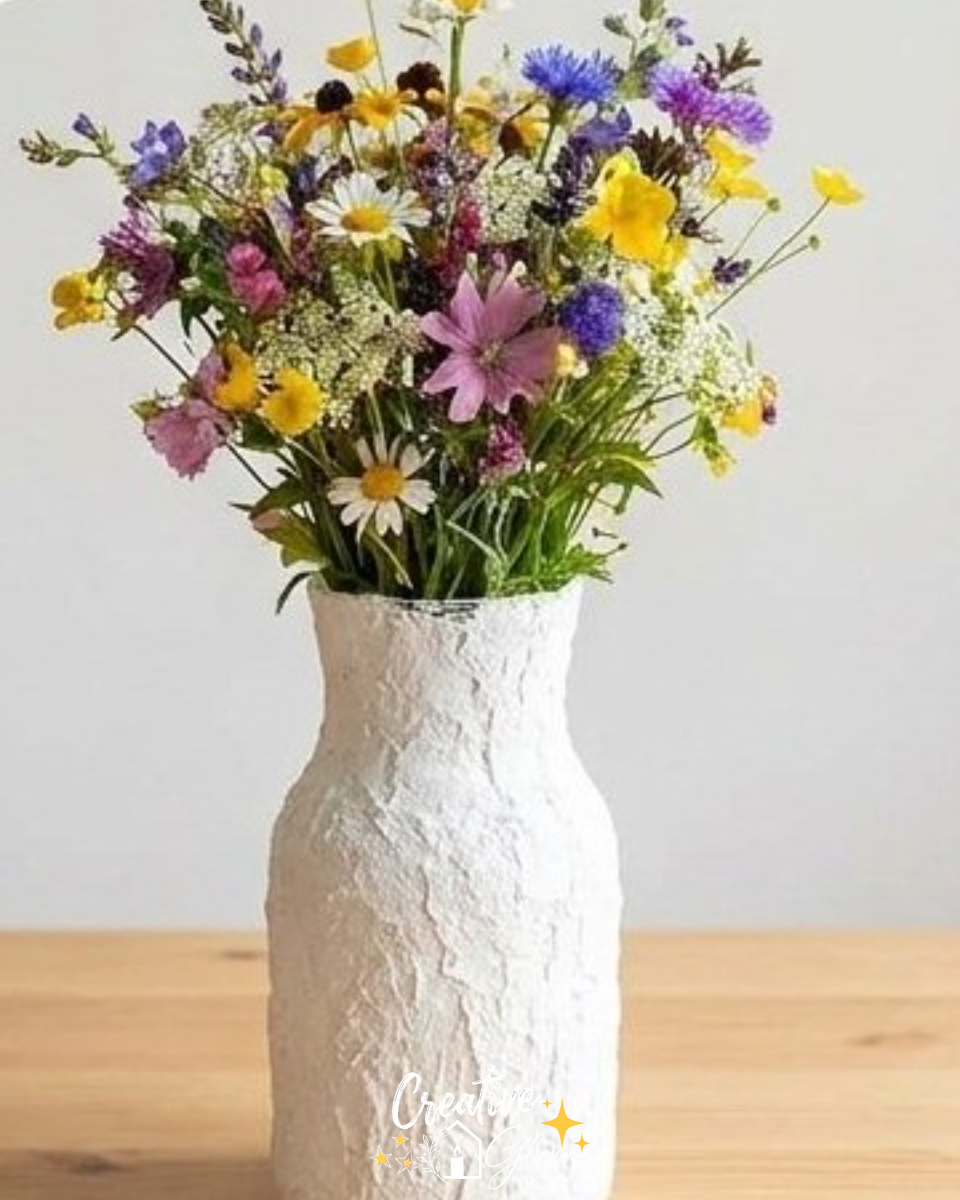 Textured Glass Vase DIY