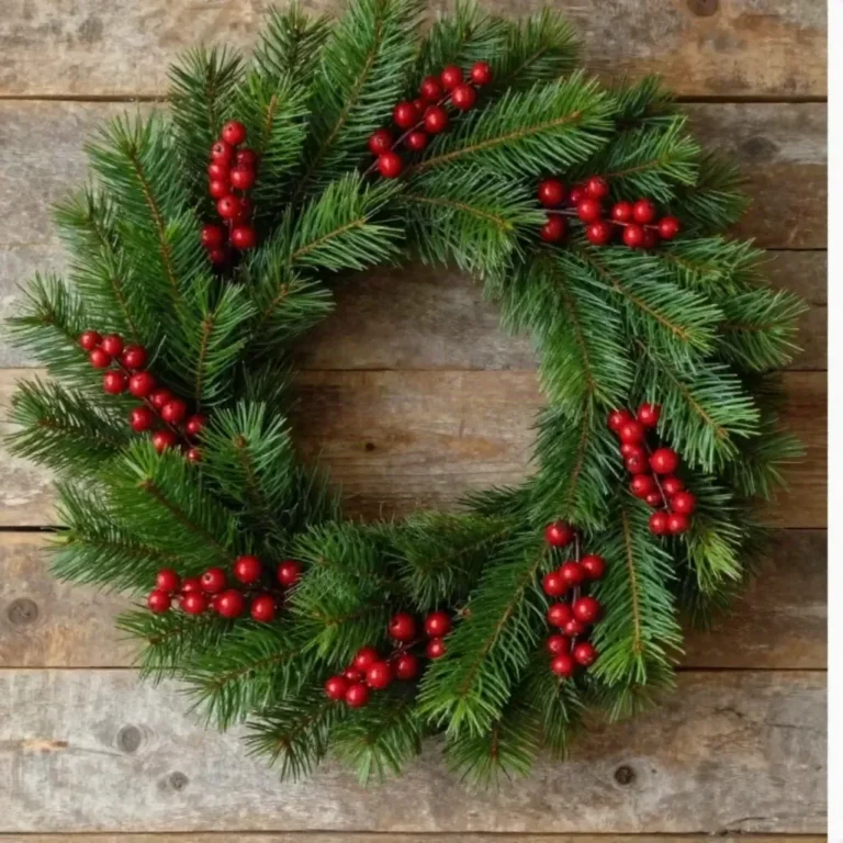 Upcycled frame holiday wreath decorated for festive season