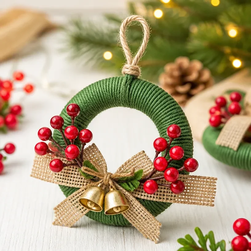 How to Make a Cord and Natural-Fiber Christmas Tree Ornament