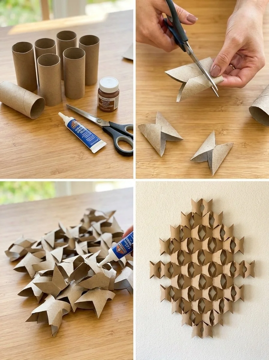DIY Wall Art Using Toilet Paper Rolls: Stunning Home Decor Ideas